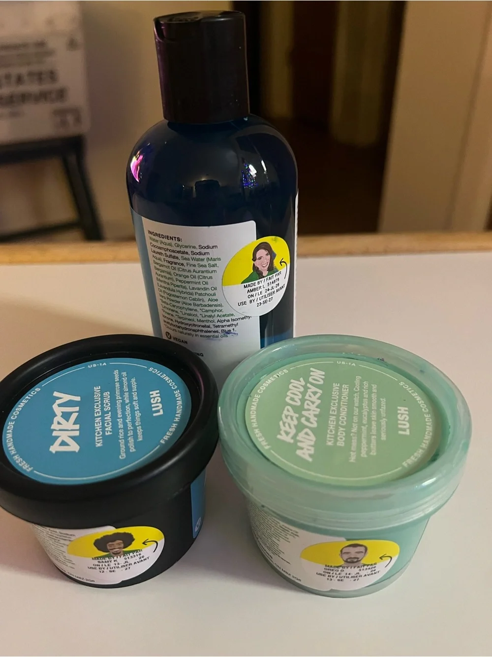 LUSH AUGUST KITCHEN EXCLUSIVE BOX TRIO  FREEZE, DIRTY AND KEEP COOL
